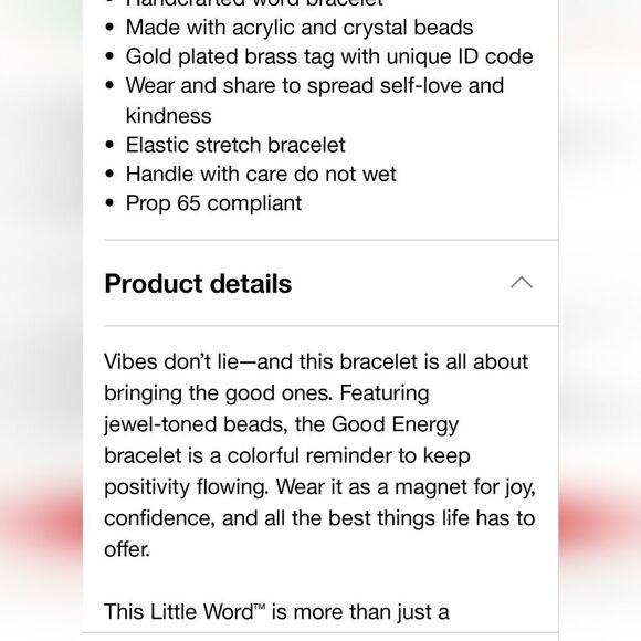 Little Words Project 'Good Energy' Beaded Bracelet - Picture 5 of 8